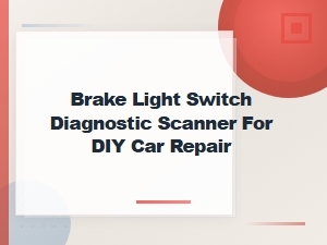 Diagnose a Faulty Brake Light Switch with a Diy Diagnostic Scanner