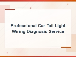 Professional Car Tail Light Wiring Short Circuit Diagnosis Service